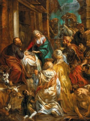 The Adoration of the Magi by Jacob Jordaens Oil Painting