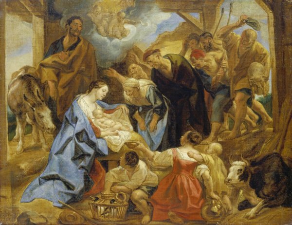 Main Product Photo of The Adoration of the Shepherds  Painting by Jacob Jordaens