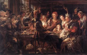 The Bean King by Jacob Jordaens Oil Painting