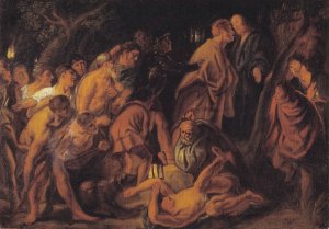 The Betrayal and Arrest of Christ in Gethsemane by Jacob Jordaens Oil Painting
