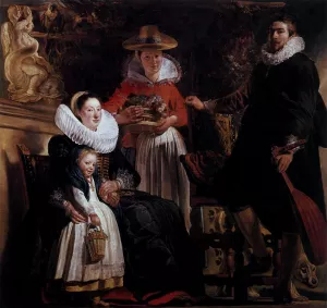 The Family of the Artist by Jacob Jordaens Oil Painting