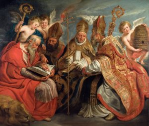 The Four Fathers of the Latin Church by Jacob Jordaens Oil Painting