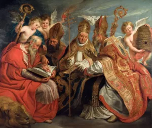 The Four Fathers of the Latin Church by Jacob Jordaens Oil Painting