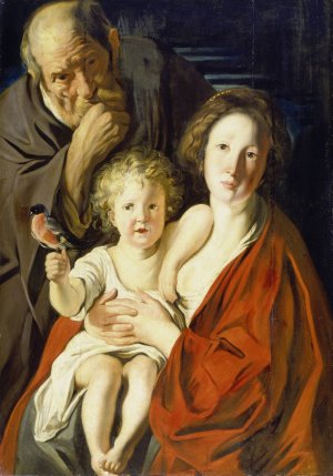 The Holy Family by Jacob Jordaens Oil Painting