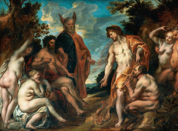 The Musical Contest between Apollo And Pan by Jacob Jordaens - Hand-Painted Oil Painting Reproduction