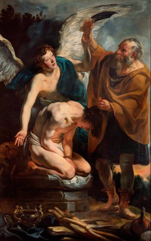 The Sacrifice of Isaac by Jacob Jordaens Oil Painting