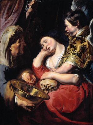 The Temptation of the Magdalene by Jacob Jordaens Oil Painting