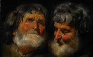 Two Studies of the Head of an Old Man by Jacob Jordaens Two Studies of the Head of an Old Man by Jacob Jordaens Oil Painting