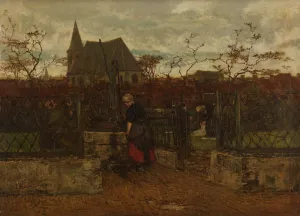 A Bleaching Field Oil painting by Jacob Maris