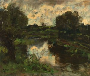 A Polder Landscape after a Thunderstorm by Jacob Maris Oil Painting