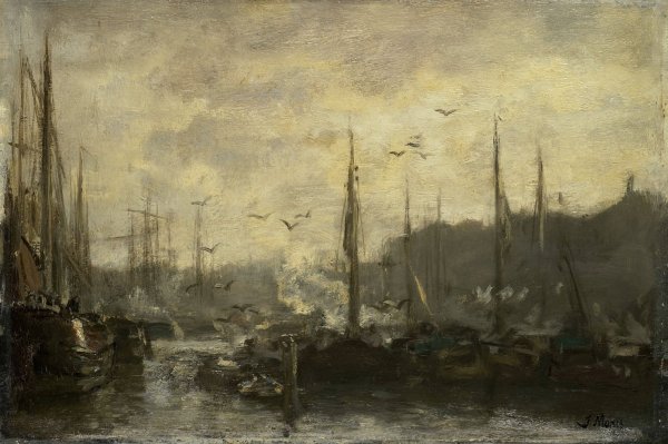 Main Product Photo of Harbor View  Painting by Jacob Maris