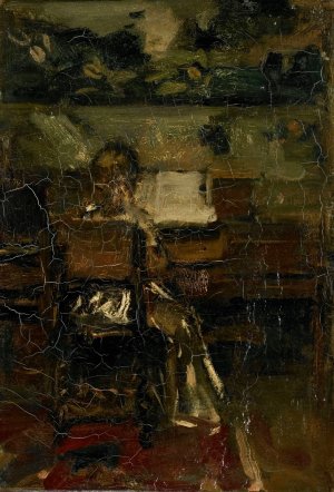 Meisje aan de piano by Jacob Maris Oil Painting