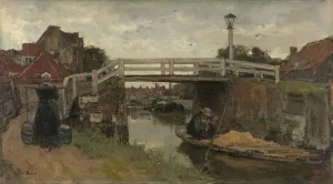 The Bridge by Jacob Maris Oil Painting