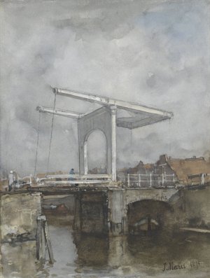 The Drawbridge by Jacob Maris Oil Painting
