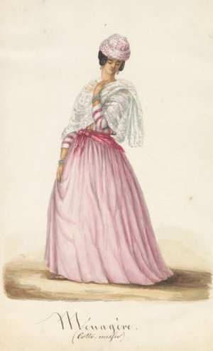 Jonge vrouw in koto misi by Jacob Marius Adriaan Martini Van Geffen Oil Painting