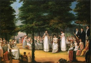 The Crowning of Floraalso known as The May Queen by Jacob Marling Oil Painting