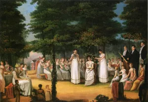 The Crowning of Floraalso known as The May Queen by Jacob Marling - Oil Painting Reproduction