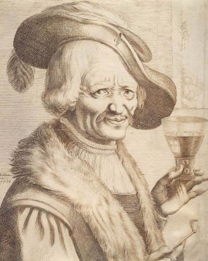 Man with Roemer and Pipe Oil painting by Jacob Matham