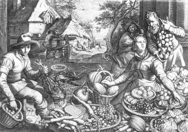 Main Product Photo of Market Scene Painting by Jacob Matham