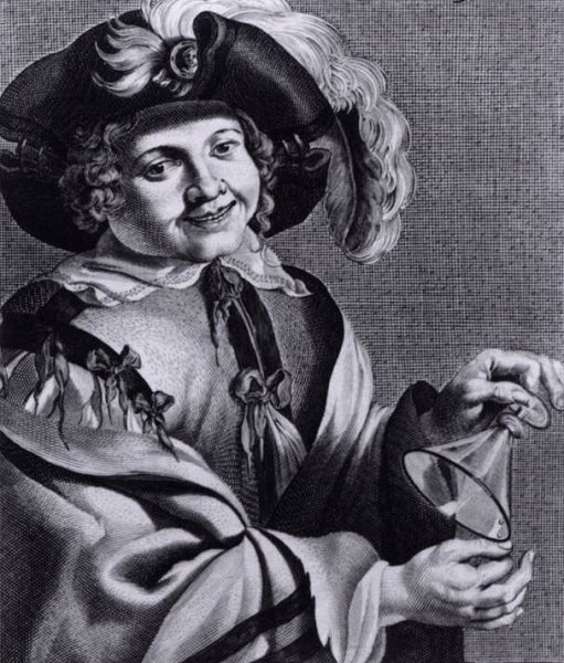 Merry Toper by Jacob Matham - Hand-Painted Oil Painting Reproduction
