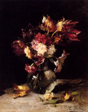 Still Life of Tulips and Carnations in a Vase painting by Jacob More