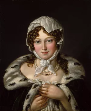 Dameportrett, Signora Contessa di Mollinasko Oil painting by Jacob Munch