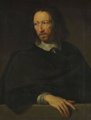 Portrait of a Man. After Philippe de Champaigne, Louvre by Jacob Munch Oil Painting