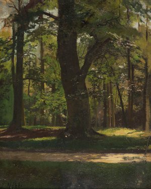 Waldlichtung im Tiergarten Berlin by Jacob Nobbe Oil Painting