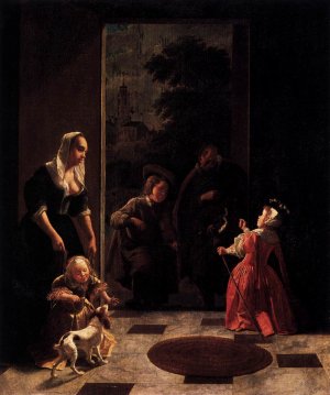 Itinerant Musicians by Jacob Ochtervelt Oil Painting