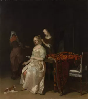 The Love Letter by Jacob Ochtervelt Oil Painting
