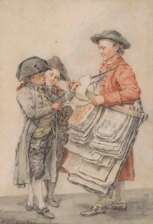 De prentverkoper by Jacob Perkois Oil Painting