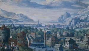 Landscape with the story of Jephthah's daughter by Jacob Savery The Elder Oil Painting