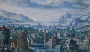 Landscape with the story of Jephthah's daughter Oil painting by Jacob Savery The Elder