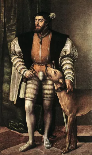 Portrait of Emperor Charles V by Jacob Seisenegger Oil Painting