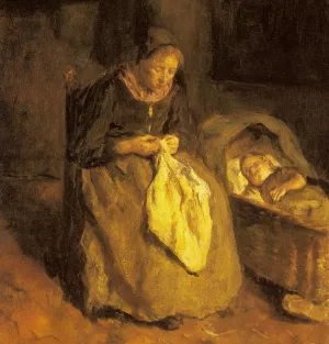 Naptime Oil painting by Jacob Simon Hendrik Kever