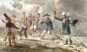 Spotprent op de terugtocht van Napoleon I Bonaparte uit Rusland by Jacob Smies Oil Painting