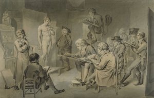 Tekenles op een academie by Jacob Smies Oil Painting