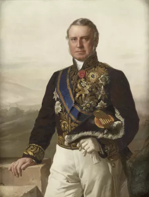 Charles Ferdinand Pahud by Jacob Spoel Oil Painting