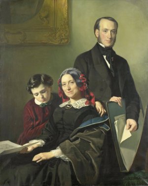 Mevrouw A.J. Schmidt-Keiser, weduwe van de schilder Willem Hendrik Schmidt by Jacob Spoel Oil Painting