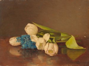 Liggende tulpen by Jacob Taanman Oil Painting