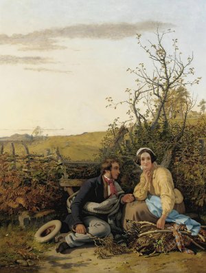 The Course Of True Love Never Did Run Smooth by Jacob Thompson Oil Painting