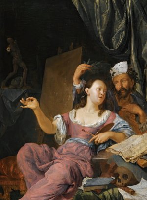 An Allegory Of The Arts, Or 'painting Being Crowned By Poetry' by Jacob Toorenvliet Oil Painting