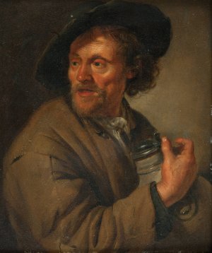 Man Holding a jug by Jacob Toorenvliet Oil Painting