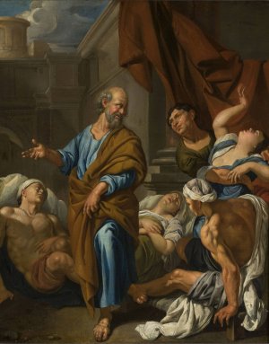 St. Peter healing the sick by Jacob Toorenvliet Oil Painting