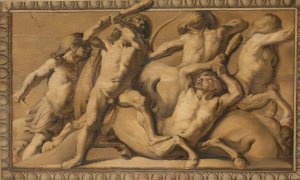 Hercules Slays the Centaurs by Jacob Van Campen Oil Painting
