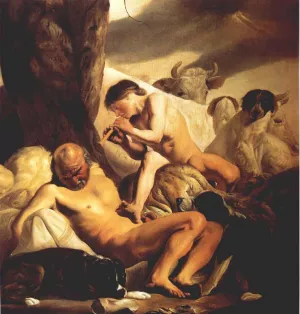 Mercury, Argus and Io by Jacob Van Campen Oil Painting