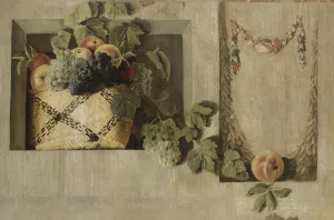 Still Life with Fruit and Flower Garlands by Jacob Van Campen Oil Painting