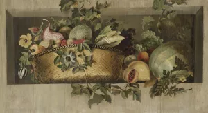 Still Life with Fruit and Flower Garlands by Jacob Van Campen Oil Painting