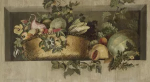Stilleven met vruchten en bloemguirlandes by Jacob Van Campen Oil Painting