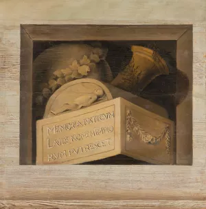 Tomb with Inscription by Jacob Van Campen Oil Painting